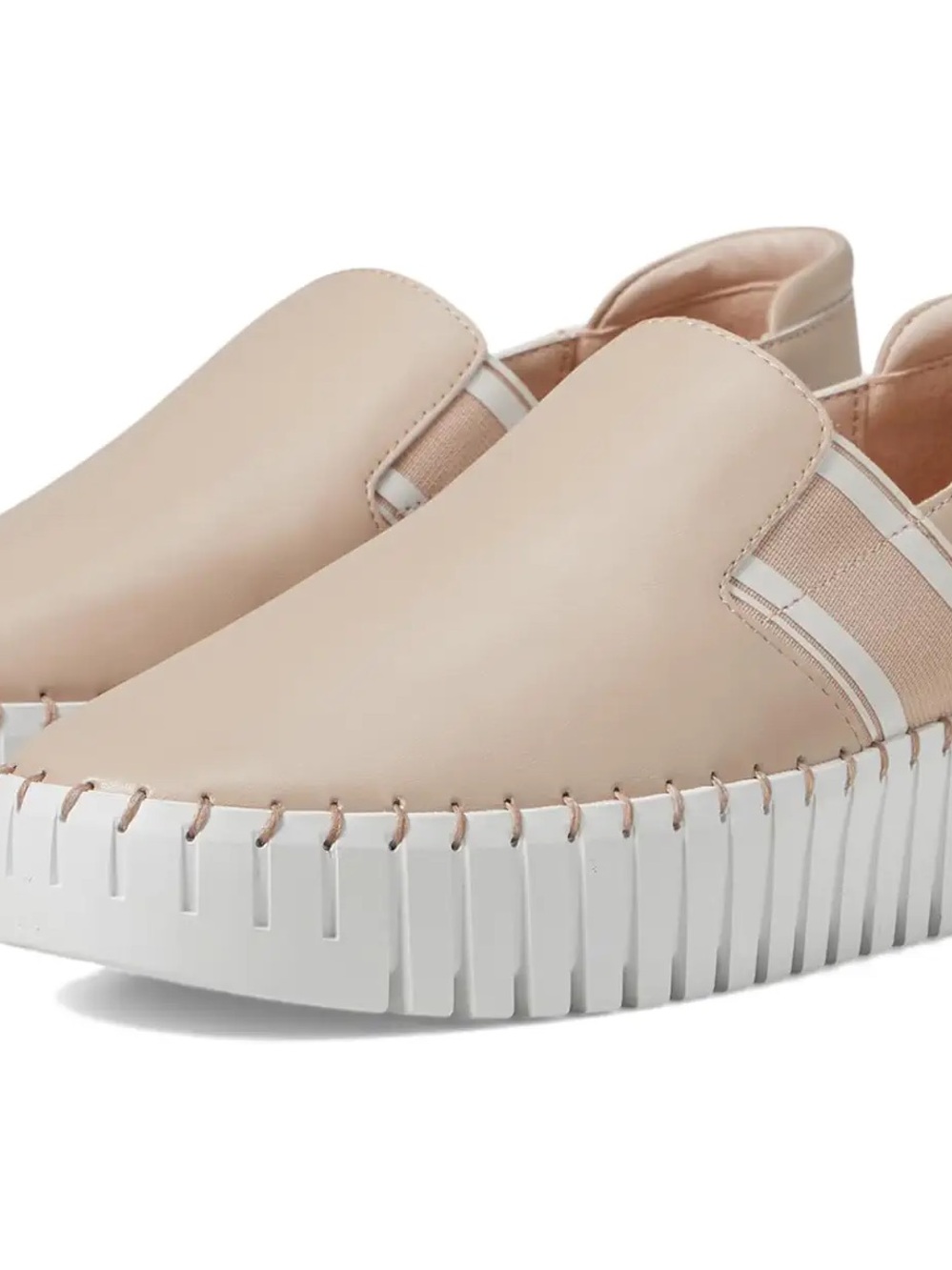 Anne Klein Nude Beige Slip-On Platform Loafers 11M